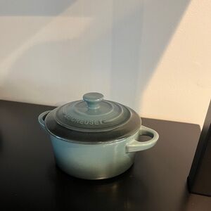 Le Creuset Blue 10cm Stoneware Mini Cocotte